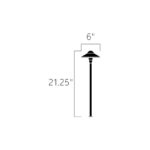 Luz de Camino LED Kichler 15870AZT30R Cúpula Bronce Texturizado 6 Pulgadas 3000K