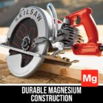Skilsaw SPT70WM-01 Sierra circular ligera de magnesio SAWSQUATCH de 15 amperios, 10-1/4 pulgadas, plateada