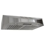 KOBE CHX3836SQBD-3 Brillia Campana extractora bajo gabinete sin conductos de 36 pulgadas, 3 velocidades, 400 CFM, luces