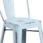 Taburete de Metal Flash Furniture 4-ET-3534-24-DB-GG Pack 4 Altura de Asiento 24 Pulgadas Verde-Azul