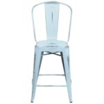 Taburete de Metal Flash Furniture 4-ET-3534-24-DB-GG Pack 4 Altura de Asiento 24 Pulgadas Verde-Azul