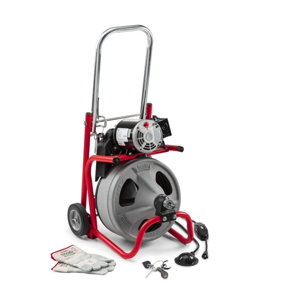 Ridgid 52363 Modelo K-400 Kit de Máquina de Tambor de Limpieza de Drenaje de 120 Voltios con Cable C-32IW de 3/8" x 75'