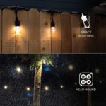 Cadena de Luces LED Enbrighten Modelo 31664 48 Pies 24 Bombillas Blanco Cálido Cable Negro para Interior y Exterior