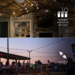Cadena de Luces LED Enbrighten Modelo 31664 48 Pies 24 Bombillas Blanco Cálido Cable Negro para Interior y Exterior