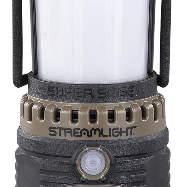 Streamlight 44947 Super Siege Linterna recargable de 1100 lúmenes con cargador AC de 120 voltios, Coyote | Banco de ener