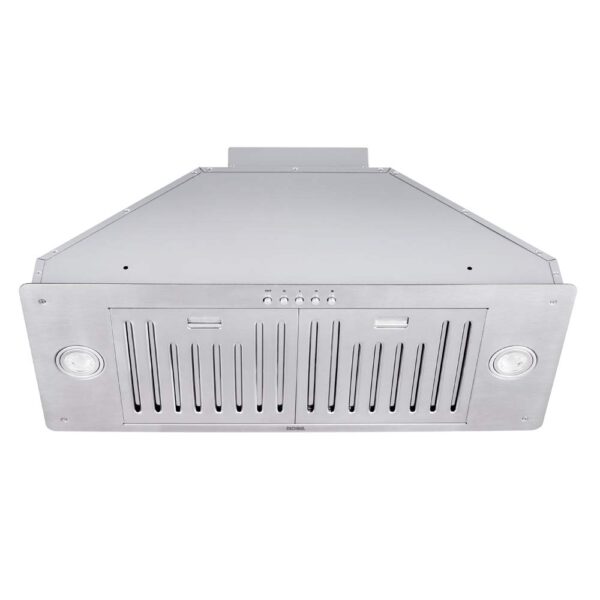KOBE INX2730SQB-700-2 Brillia Campana extractora integrada de 30 pulgadas, 3 velocidades, 550 CFM, luces LED, filtros de