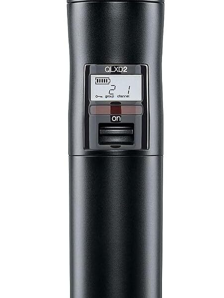 Shure Transmisor de mano QLXD2/K8B con cápsula de micrófono vocal negro KSM8 - para uso con sistemas de micrófono inalám