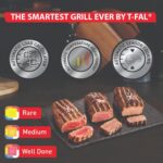 T-Fal OptiGrill - Parrilla eléctrica XL de acero inoxidable, 6 porciones, 9 modos de cocción automáticos inteligentes, p