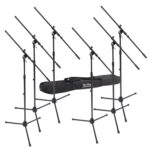 On-Stage MSP7706 Euro Boom 6 - Soportes de micrófono con bolsa de viaje (para micrófonos vocales e instrumentos, altura