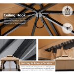 Cenador ABCCANOPY N20GHTY02 10 x 10 pies con paredes de malla color Caqui