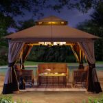 Cenador ABCCANOPY N20GHTY02 10 x 10 pies con paredes de malla color Caqui