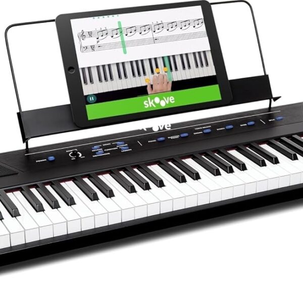 Alesis Recital - Teclado de piano digital de 88 teclas con teclas semi-pesadas, 2 altavoces de 20W, 5 voces, modo dividi