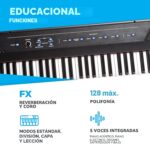 Alesis Recital - Teclado de piano digital de 88 teclas con teclas semi-pesadas, 2 altavoces de 20W, 5 voces, modo dividi