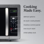 Farberware Classic FMO11AHTBKD horno de microondas de 1.1 pie cúbico y 1000 W, Acero inoxidable
