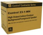 JBL Control 23-1 Altavoces ultracompactos para interiores y exteriores de 3 pulgadas, color blanco, par