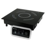 Adcraft Cocina de inducción con control remoto y superficie de vidrio cerámico, calentamiento rápido con temporizador de