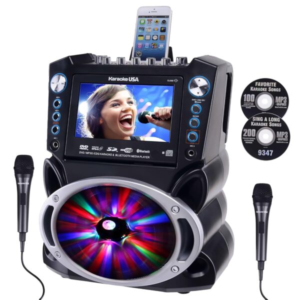 Sistema de Karaoke Karaoke USA GF842 Pantalla TFT 7 Pulgadas Negro con Bluetooth