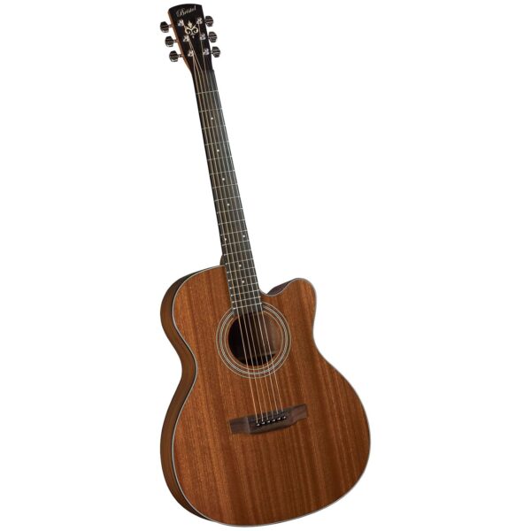 Bristol by Blueridge BM-15CE 000 Cutaway - Guitarra acústica y eléctrica, parte superior y trasera de caoba, preamplific