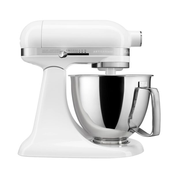 KitchenAid Artisan Mini Batidora de Pie con Cabezal Inclinable de 3.5 Cuartos - KSM3316X - Blanco