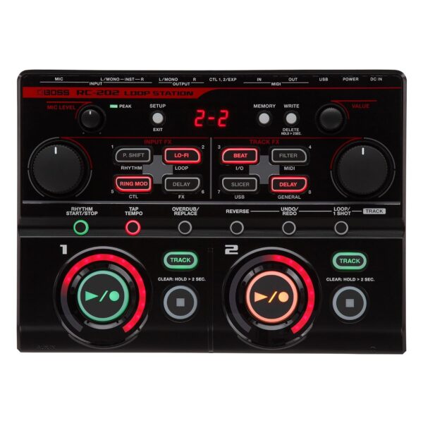 BOSS RC-202 Loop Station | Bucle en la punta del dedo para creadores de música progresivos | Dos pistas estéreo | 64 rec