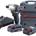 Herramienta de Impacto Ingersoll Rand W5110-K22 20V Cambio Rápido Hexagonal 1/4 Pulgada 165 pies-libra con 2 Baterías