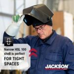 Jackson Safety NexGen - Casco de soldadura, 46148 - Filtro digital de oscurecimiento automático 3 en 1 con tecnología de