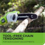 Kit Combinado Sierra de Poste y Cortasetos de Poste Greenworks PSPH40B210 40V Batería 2.0Ah Barra 8 pulgadas Hoja 20 pul