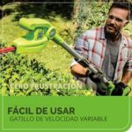 Kit Combinado Sierra de Poste y Cortasetos de Poste Greenworks PSPH40B210 40V Batería 2.0Ah Barra 8 pulgadas Hoja 20 pul