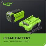 Kit Combinado Sierra de Poste y Cortasetos de Poste Greenworks PSPH40B210 40V Batería 2.0Ah Barra 8 pulgadas Hoja 20 pul