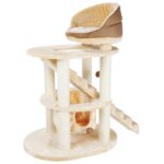 Torre para Gatos TRIXIE Elsa 44942 con Postes Rascadores Hamaca Escalera y Plataforma Superior 30.5 x 26.75 x 43.5 Pulga