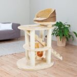 Torre para Gatos TRIXIE Elsa 44942 con Postes Rascadores Hamaca Escalera y Plataforma Superior 30.5 x 26.75 x 43.5 Pulga