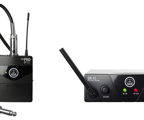 AKG Pro Audio WMS40MINI - Sistema de micrófono inalámbrico, instrumental de banda US25D, con receptor SR40 y transmisor