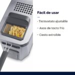 Freidora De’Longhi Livenza con sistema EasyClean, zona fría, termostato ajustable, piezas aptas para el lavavajillas, gr