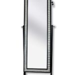 Espejo Armario Joyero Iconic Home JF11-11BK-N1-AN Negro Madera y Vidrio 57.7 Pulgadas