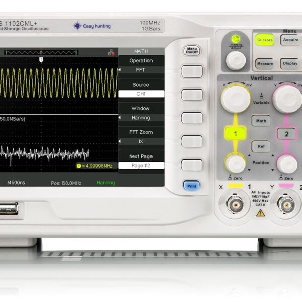 Siglent Technologies SDS1102CML+ Osciloscopio de almacenamiento digital, 100 MHz