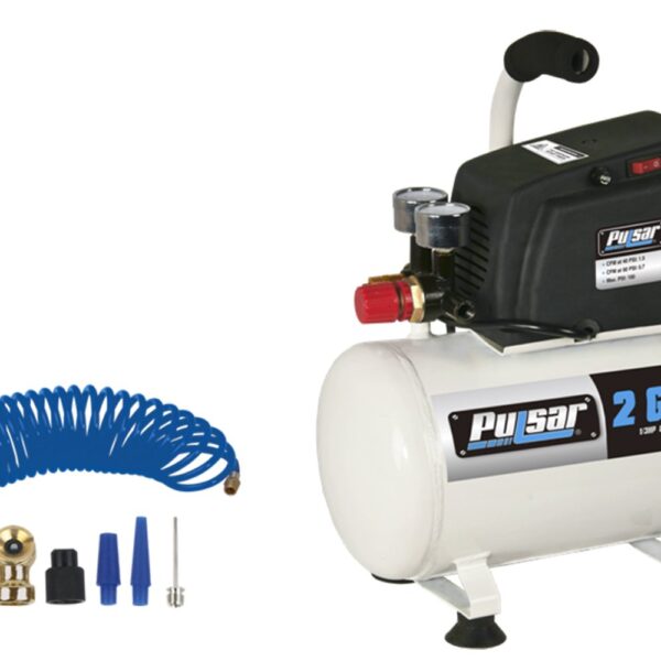 Compresor de Aire Pulsar Products PCE6021K 2 Galones 100 PSI Portátil Blanco
