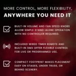 CHAUVET DJ Hurricane Haze 4D Hazer de bajo perfil | Control de dirección de pala ajustable | Control remoto con temporiz