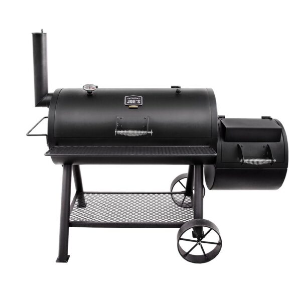 Ahumador de Flujo Inverso Oklahoma Joe's Longhorn Modelo 17202053 Negro 751 Pulgadas Cuadradas de Cocción Primaria