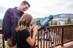 Celestron Inspire 100AZ Telescopio refractor con adaptador integrado para teléfono inteligente, azul