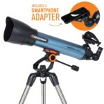 Celestron Inspire 100AZ Telescopio refractor con adaptador integrado para teléfono inteligente, azul
