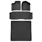 MAXLINER Juego de Alfombrillas 2 Filas y Forro de Carga Negro Modelo A0046 B0220 D0181 para Asiento de Banco de Segunda