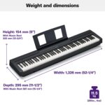 Yamaha P71 - Piano digital con pedal de sostenido y fuente de alimentación (88 teclas)