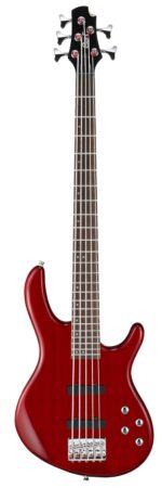 Cort ACTIONBASSVPLUSTR Action Bass V Plus - Guitarra de 5 cuerdas, rojo trans
