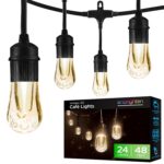 Guirnalda de Luces LED Enbrighten 35631 Estilo Café Vintage 24 Bombillas 48 Pies