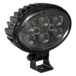 Luz de Trabajo LED JW Speaker Model 735 24V Ovalada Negra 5.4 x 5.68 x 2.6 Pulgadas Patrón de Haz de Inundación