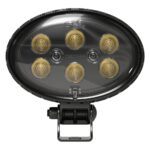 Luz de Trabajo LED JW Speaker Model 735 24V Ovalada Negra 5.4 x 5.68 x 2.6 Pulgadas Patrón de Haz de Inundación