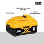 Batería de Ion de Litio DEWALT DCB206-2 20V MAX XR 6.0Ah Paquete 2 Unidades