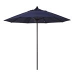 Sombrilla de Patio California Umbrella ALTO908117-SA39 9 Pies Redonda Aluminio Costillas de Fibra de Vidrio Apertura Pus