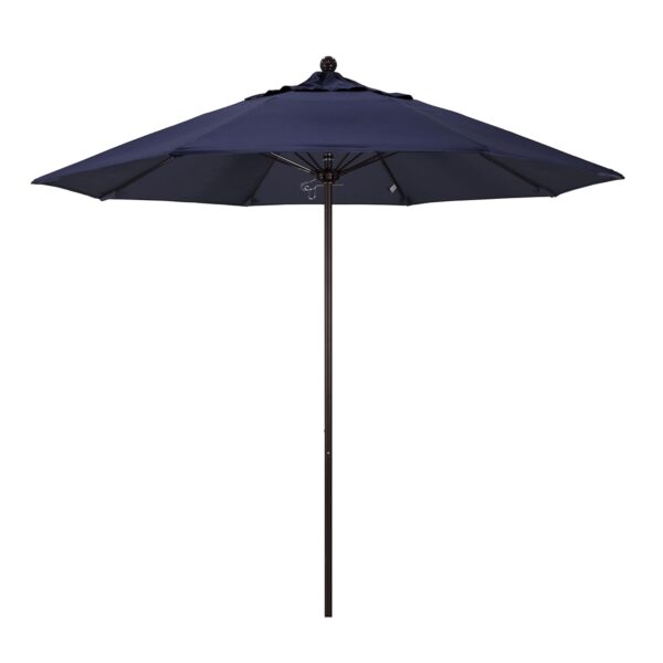 Sombrilla de Patio California Umbrella ALTO908117-SA39 9 Pies Redonda Aluminio Costillas de Fibra de Vidrio Apertura Pus