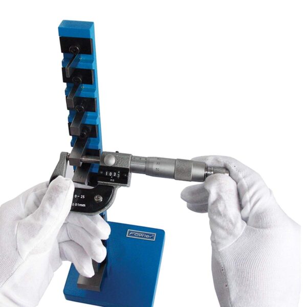 Fowler 53-813-001-2 Comprobador de micrómetro y medidor de presión, juego de bloques de calibre grado AS-0, 53-813-001-2